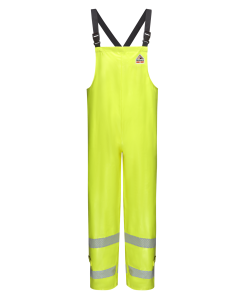 Hi-Visibility Flame-Resistant Rain Bib Overall CAT2 Bulwark - BXN6