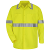 Bulwark Hi-Visibility Flame-Resistant Long Sleeve Work Shirt - SMW4