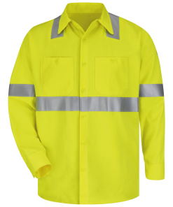 Bulwark Hi-Visibility Flame-Resistant Long Sleeve Work Shirt - SMW4
