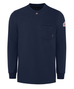 Excel FR Knit Long Sleeve T-Shirt SET2 in Navy