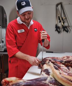 5 oz. Collarless Butcher Wrap with Pockets Red Kap - WP10