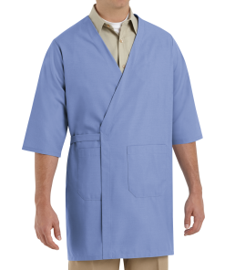 5 oz. Collarless Butcher Wrap with Pockets Red Kap - WP10