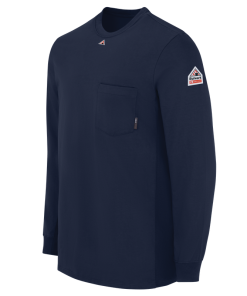 Excel FR Knit Long Sleeve T-Shirt SET2 in Navy