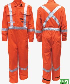 UltraSoft® Flame-Resistant Lightweight 7.0 oz Orange Coveralls - USO408
