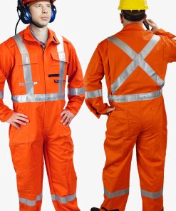 UltraSoft® Flame-Resistant Lightweight 7.0 oz Orange Coveralls - USO408