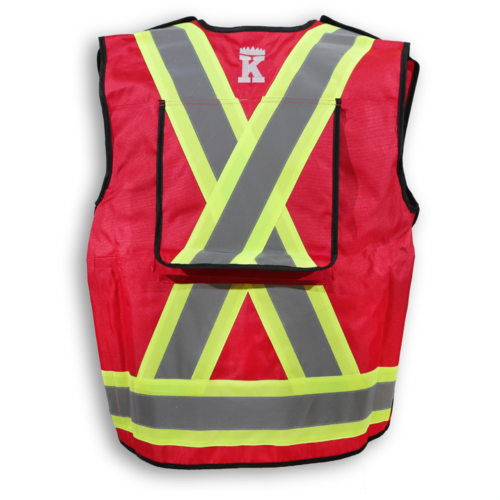 BK306RED+BACK BK306-2 vest in red