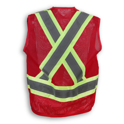 BK402REDMESH+BACK+copy BK402-MESH-R vest in red