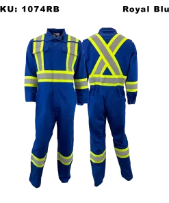 FR/AR 4-inch Striping High-Vis Coveralls - 1074