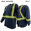 FR/AR High Vis Henley Shirt Navy Blue - 4032