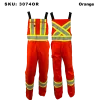 FR/AR High-Visibility 4-inch Striping Orange Bib Pants – 3074