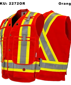 FR/AR High-Vis 4-inch Striping Surveyor Vests Atlas - 2272